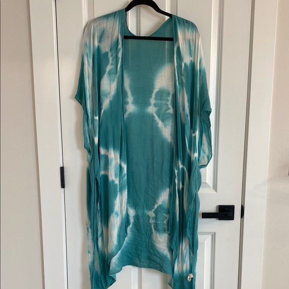 Teal Tie-Dye Swim Coverup - Picture 1 of 1